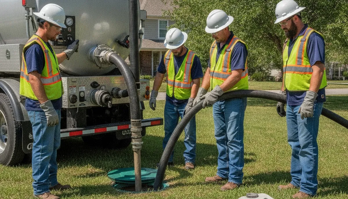 Fort Worth, TX plumber providing septic pumping service for residential tank maintenance